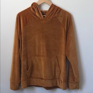 Gold velvet hoodie